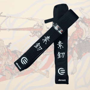 Element Katana Premium Competition Belt Black (White Bar)