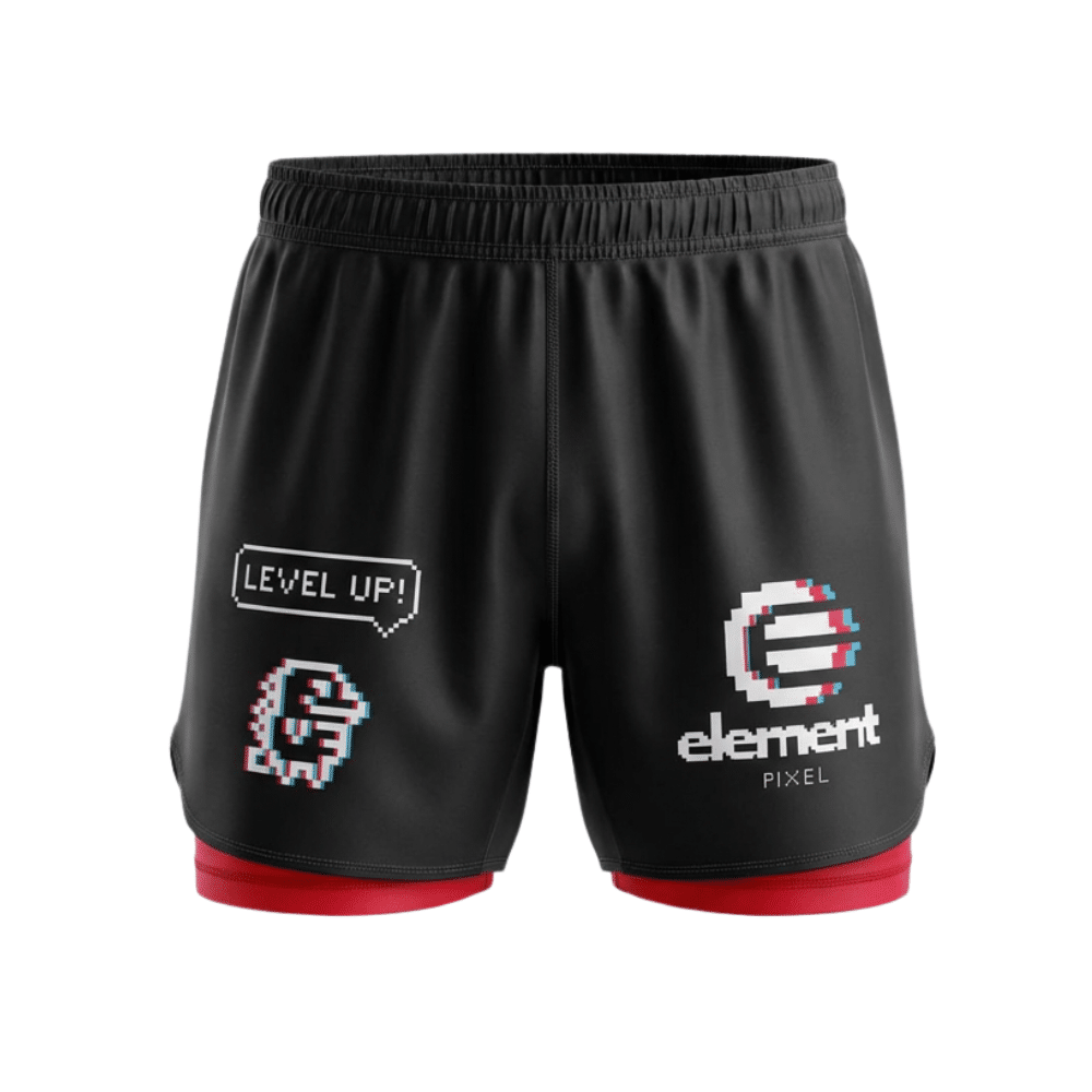 Element Pixel Fight Short Black Front