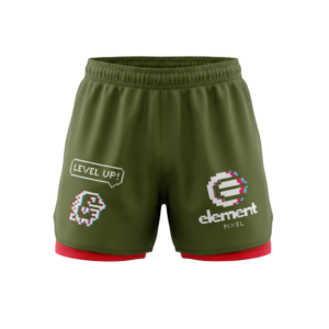 Element Pixel "Game Over" Fight Short - Olive Edition - Image 1