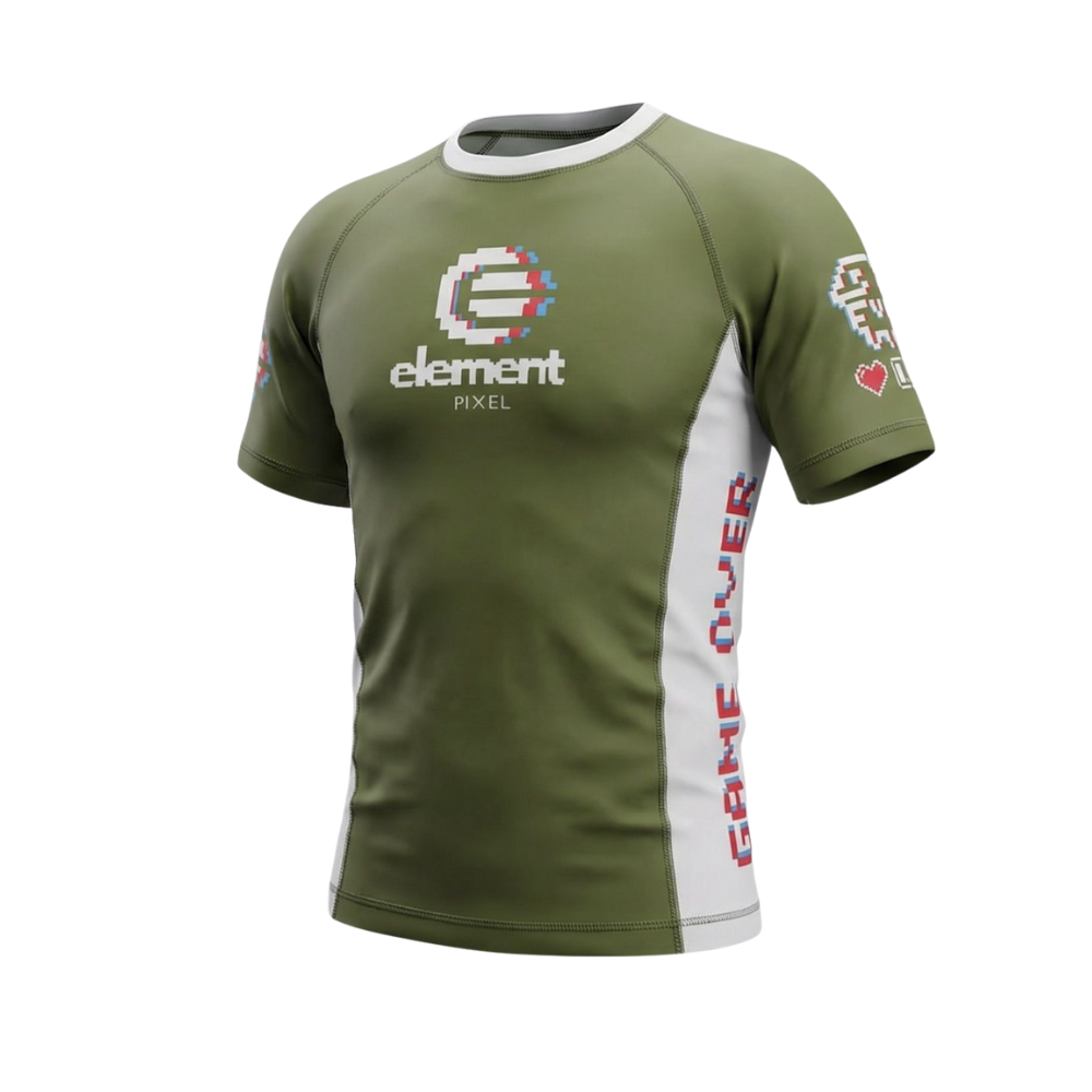 Element Pixel "Game Over" Rashguard - Olive Edition