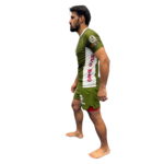 Pixel Rashguard Green left model